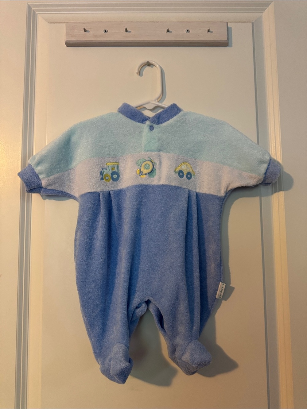 Vintage style Little Me Infant Baby Footed Jumpsuit Sweatsuit Outfit 7-12lb NB
